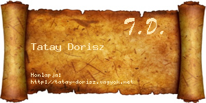 Tatay Dorisz névjegykártya